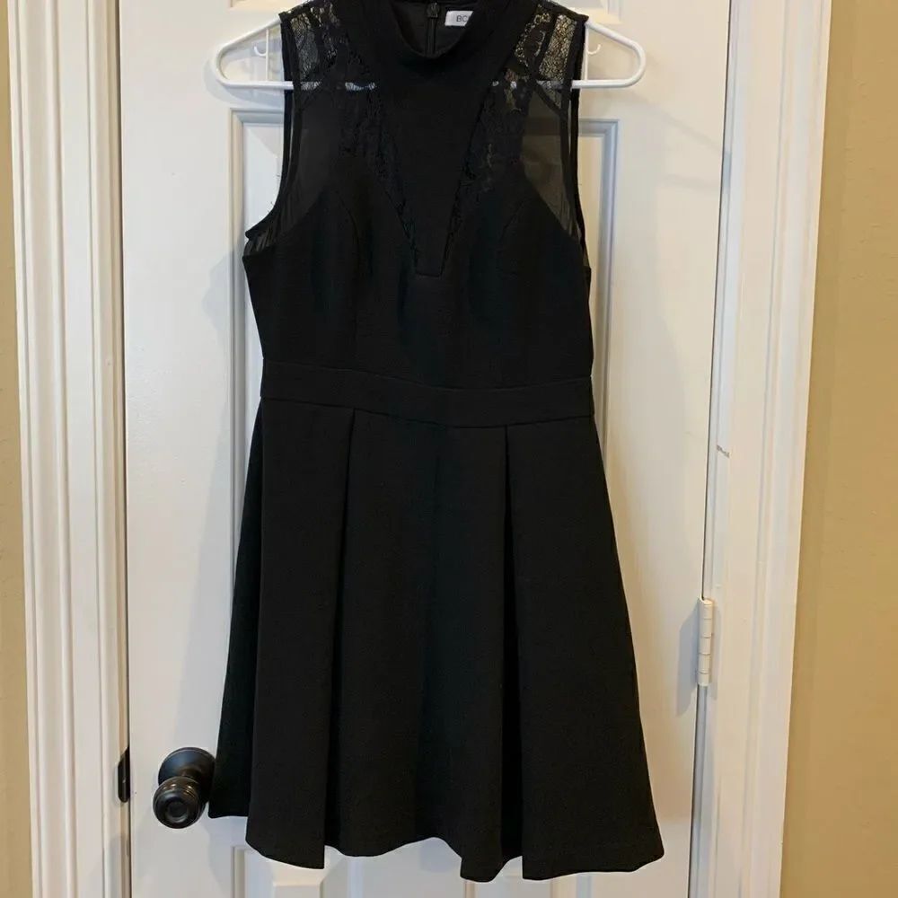 BCBgeneration black lace and sheer dress